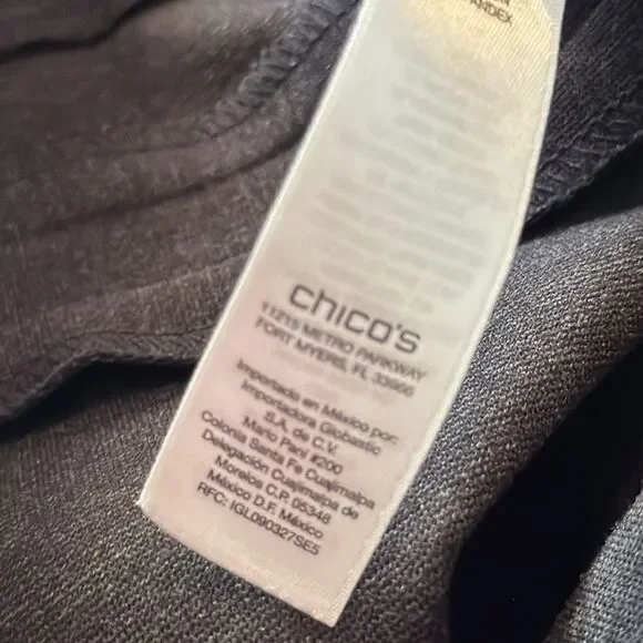 Chicos Regular Knit Womens Dark Grey Career Office Straight Leg Pants Size M - Picture 13 of 16